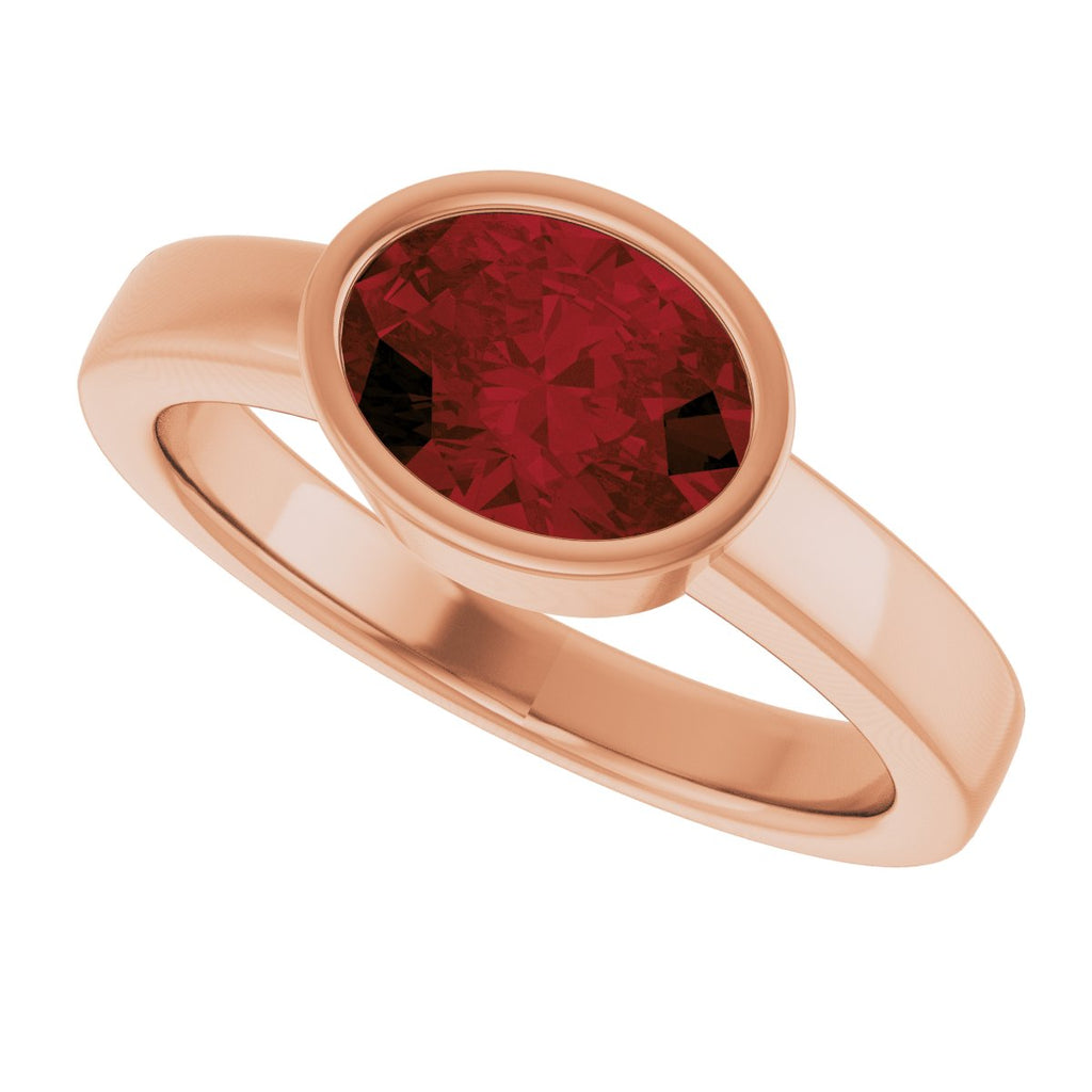 Bezel-Set Solitaire Ring