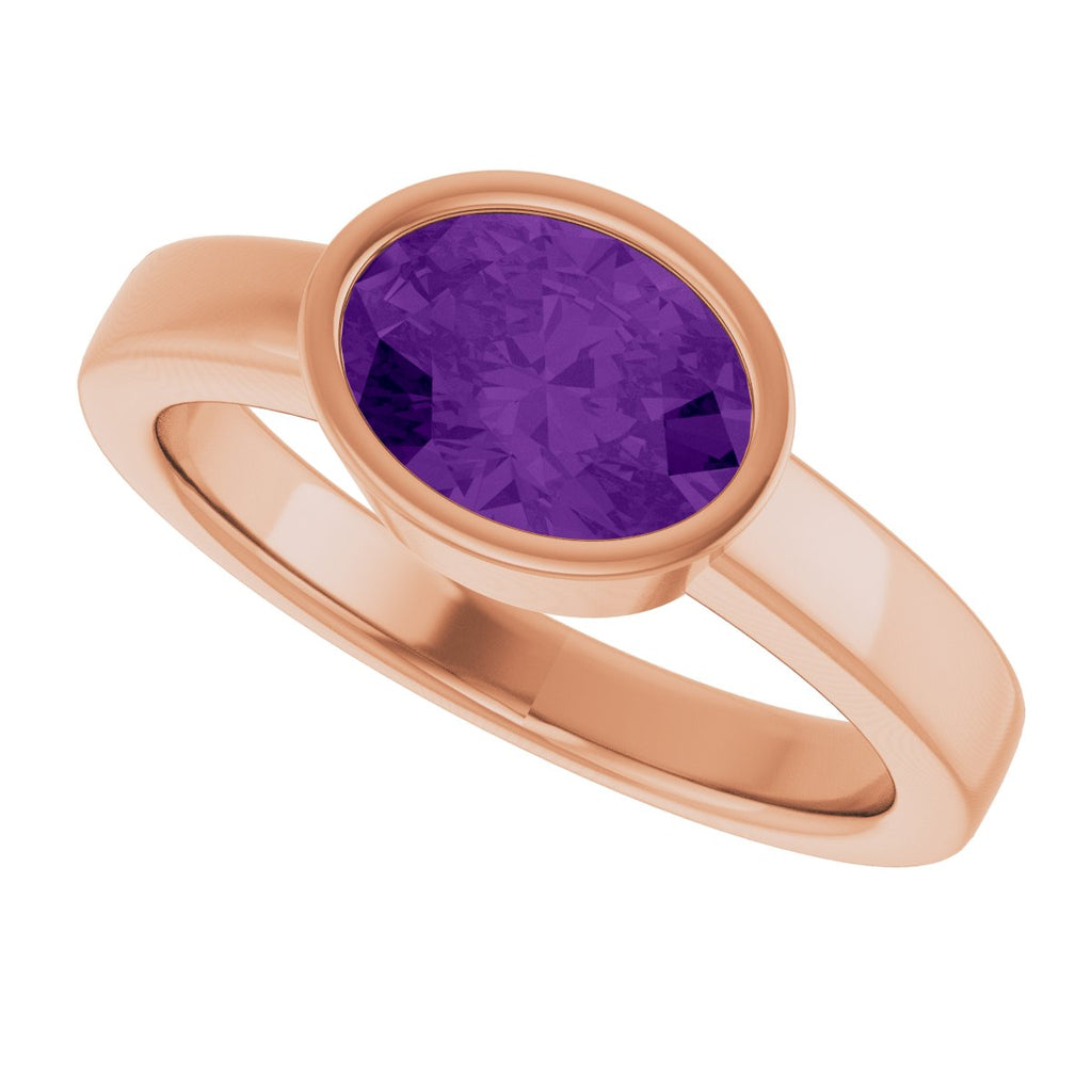 Bezel-Set Solitaire Ring