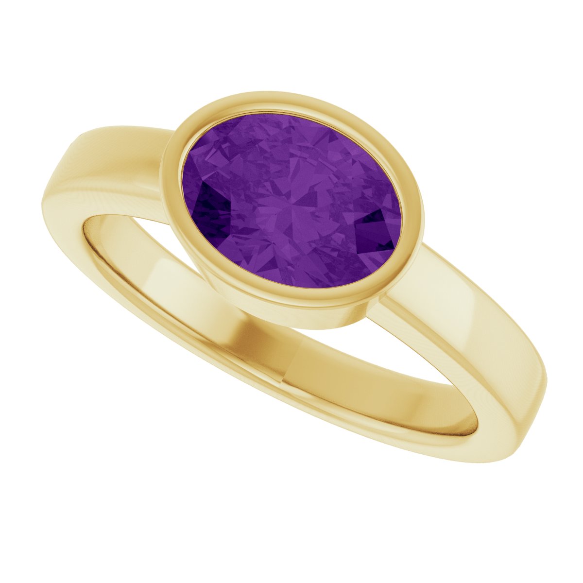 Bezel-Set Solitaire Ring