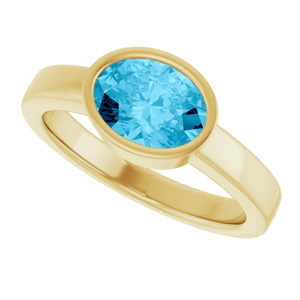 Bezel-Set Solitaire Ring