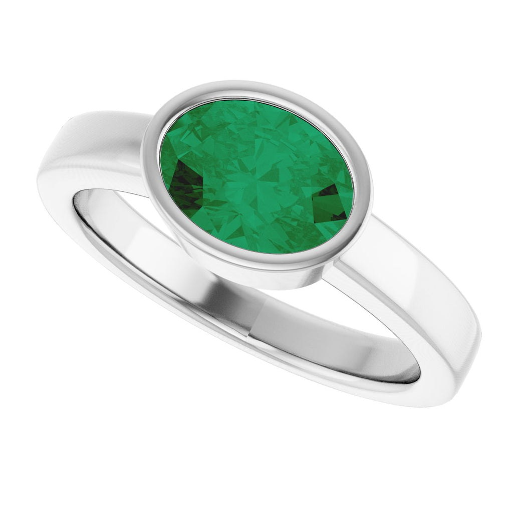 Bezel-Set Solitaire Ring