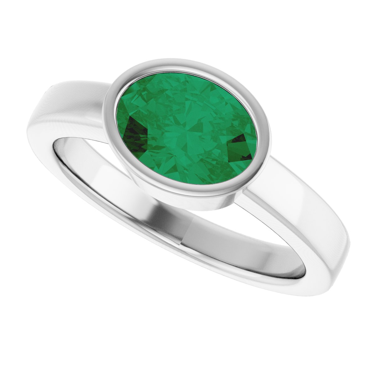 Bezel-Set Solitaire Ring