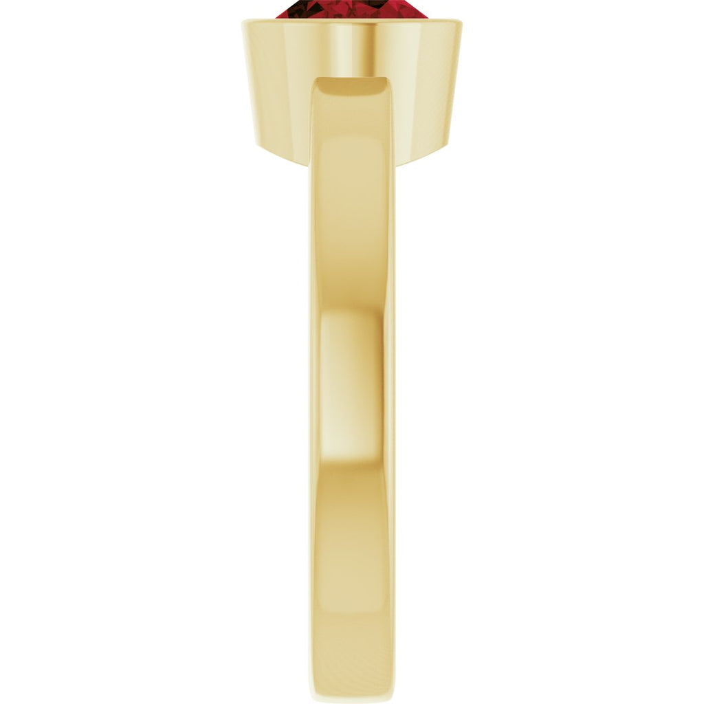 Bezel-Set Solitaire Ring