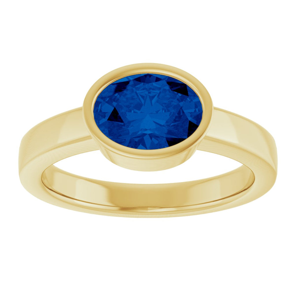 Bezel-Set Solitaire Ring