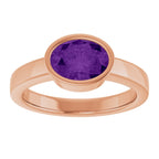 Bezel-Set Solitaire Ring