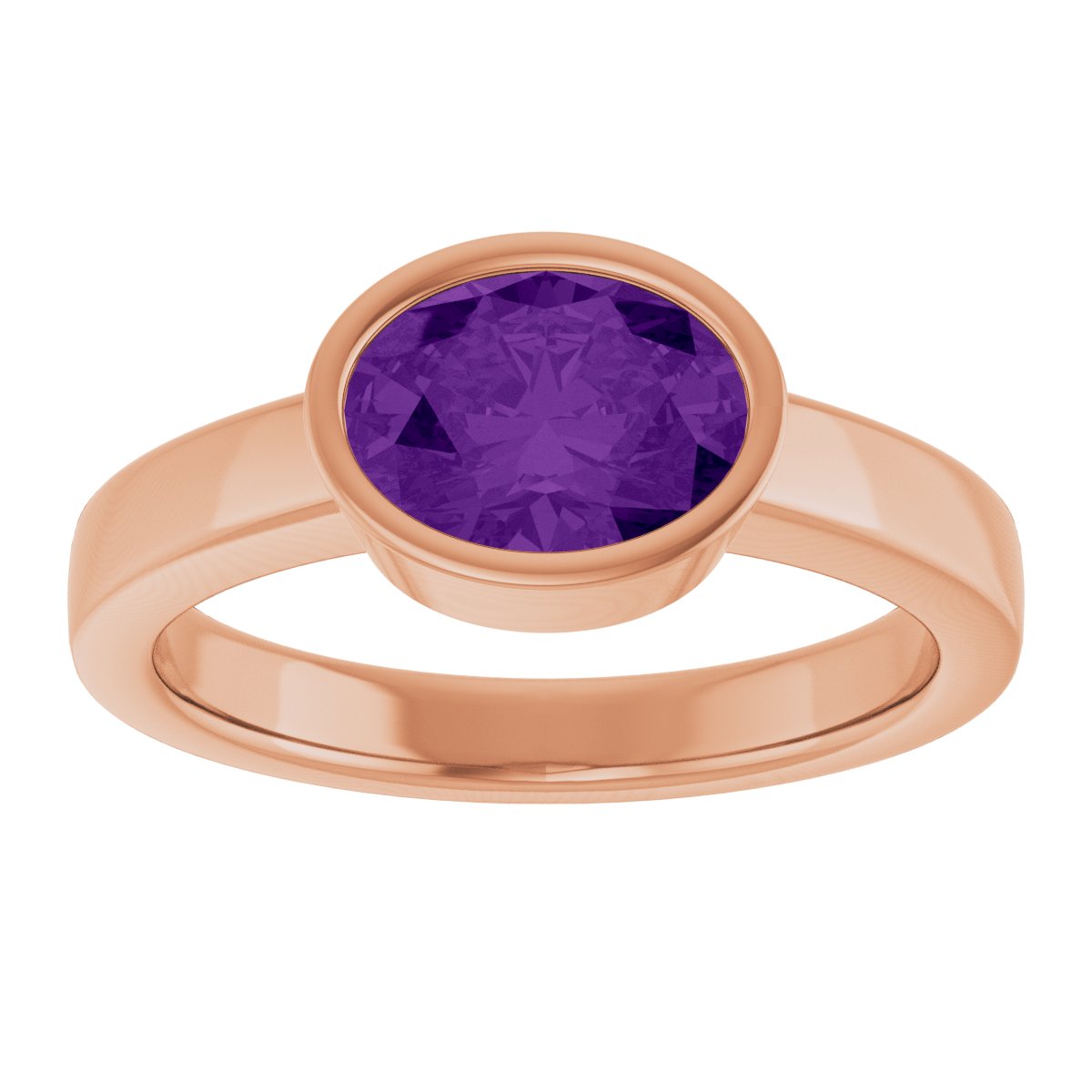 Bezel-Set Solitaire Ring