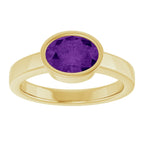 Bezel-Set Solitaire Ring