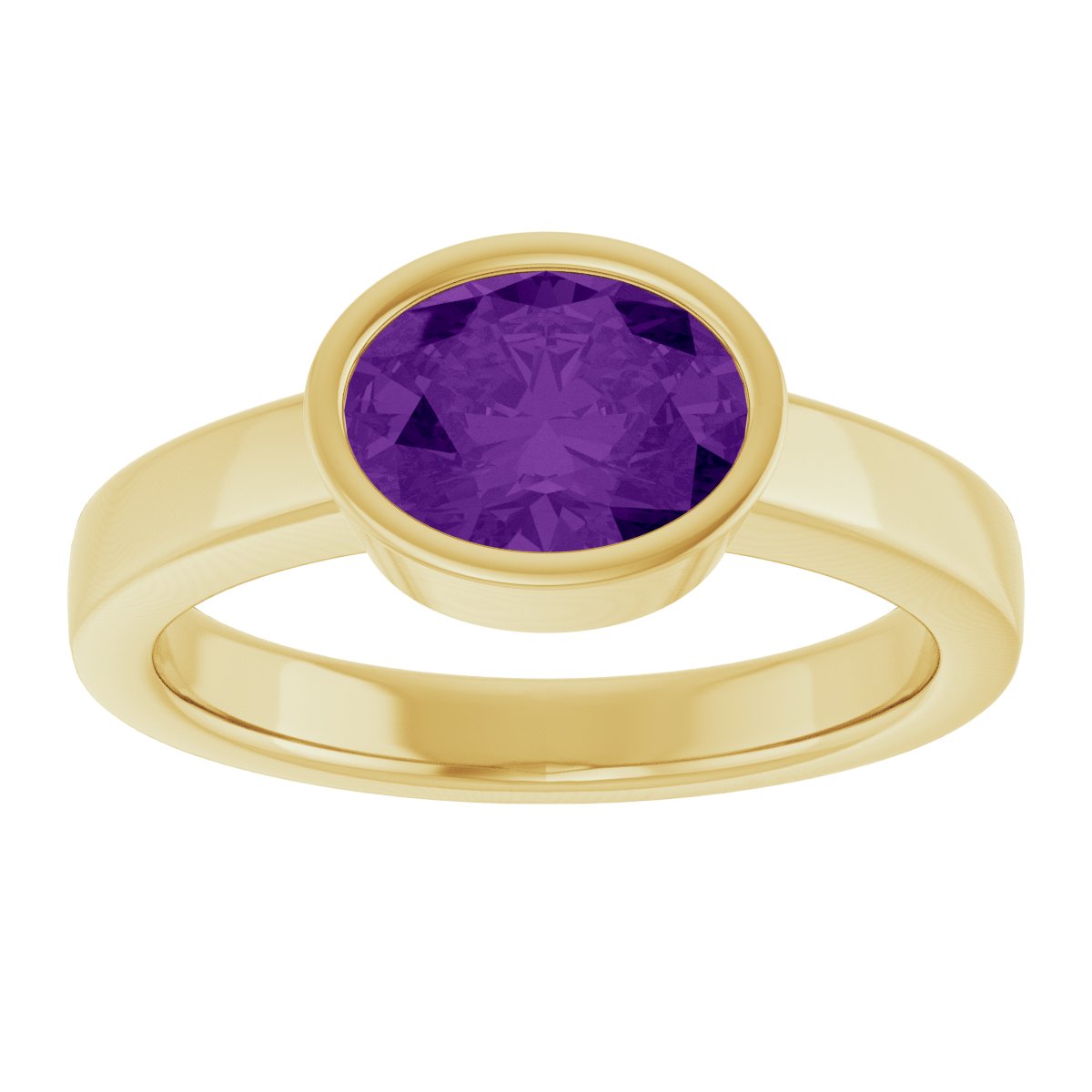 Bezel-Set Solitaire Ring