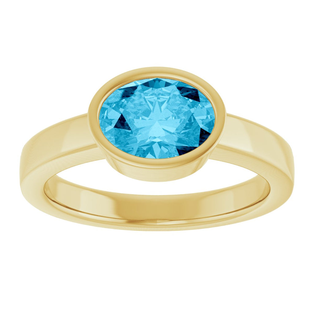 Bezel-Set Solitaire Ring