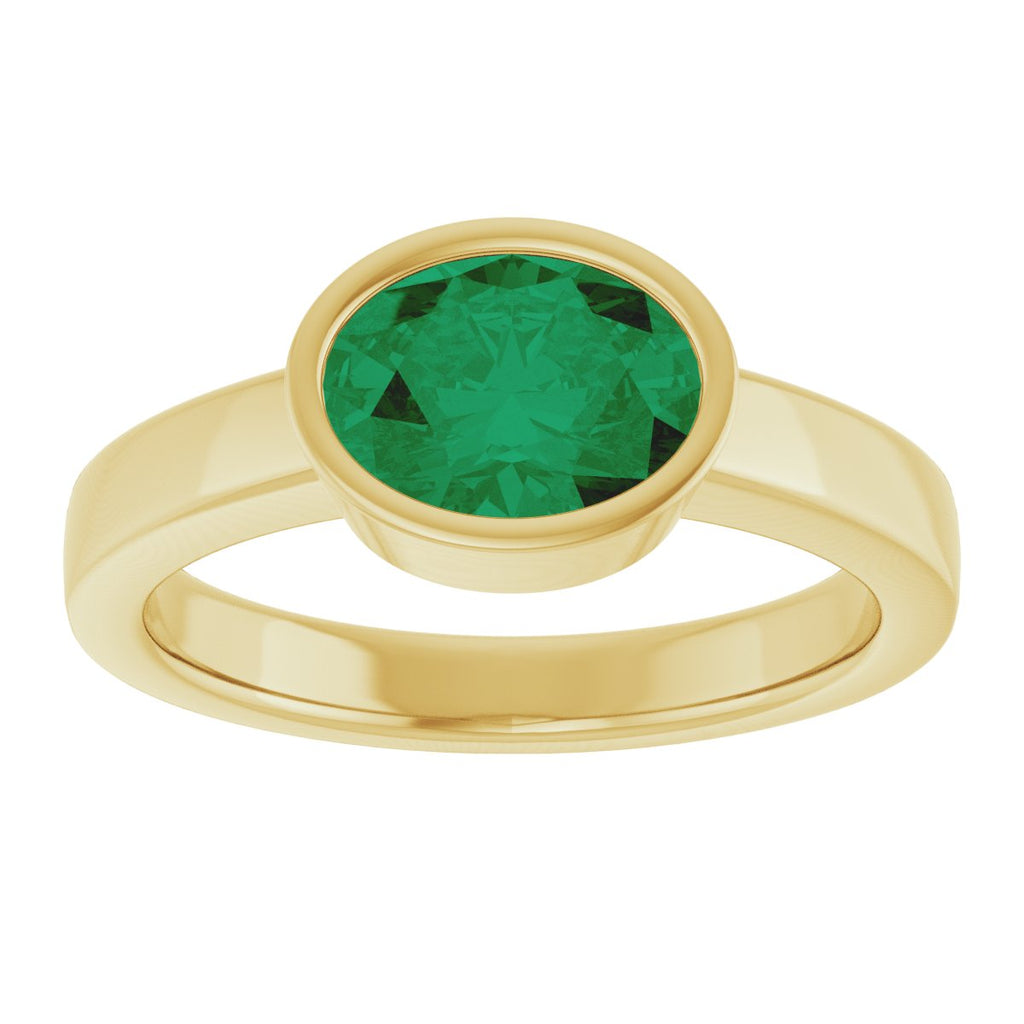 Bezel-Set Solitaire Ring