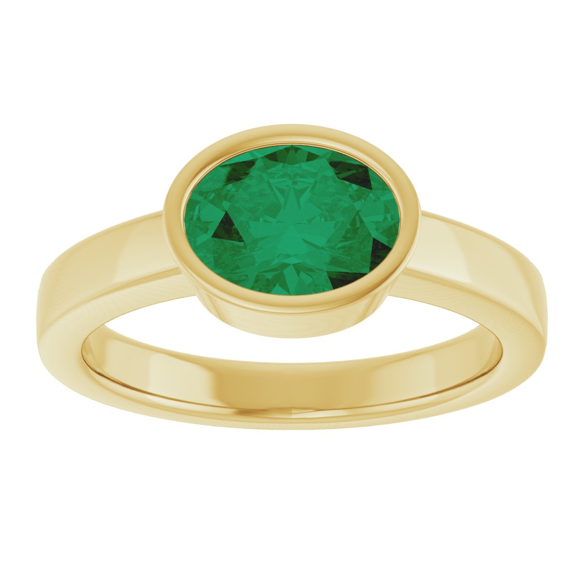 Bezel-Set Solitaire Ring