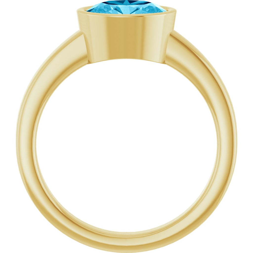 Bezel-Set Solitaire Ring