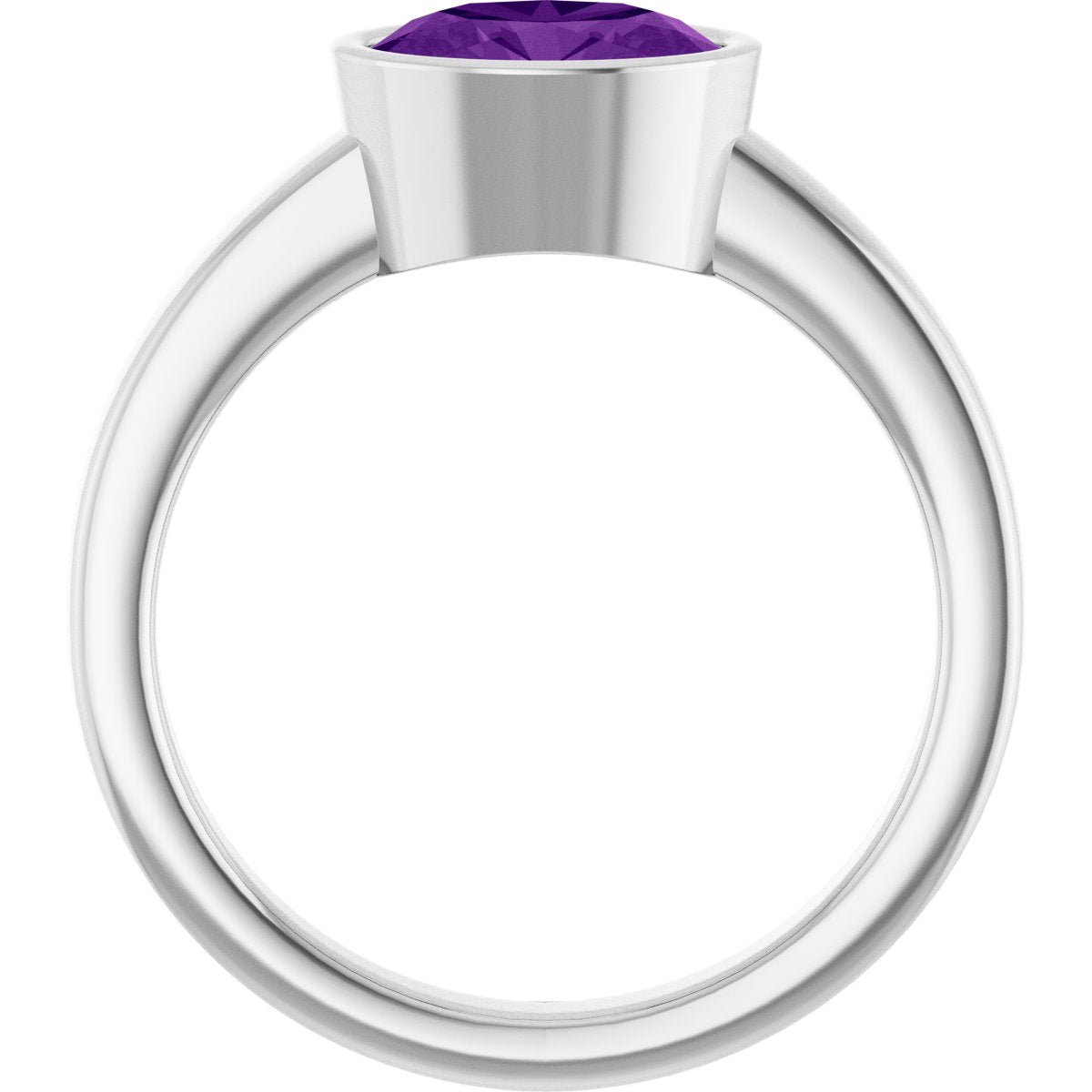 Bezel-Set Solitaire Ring