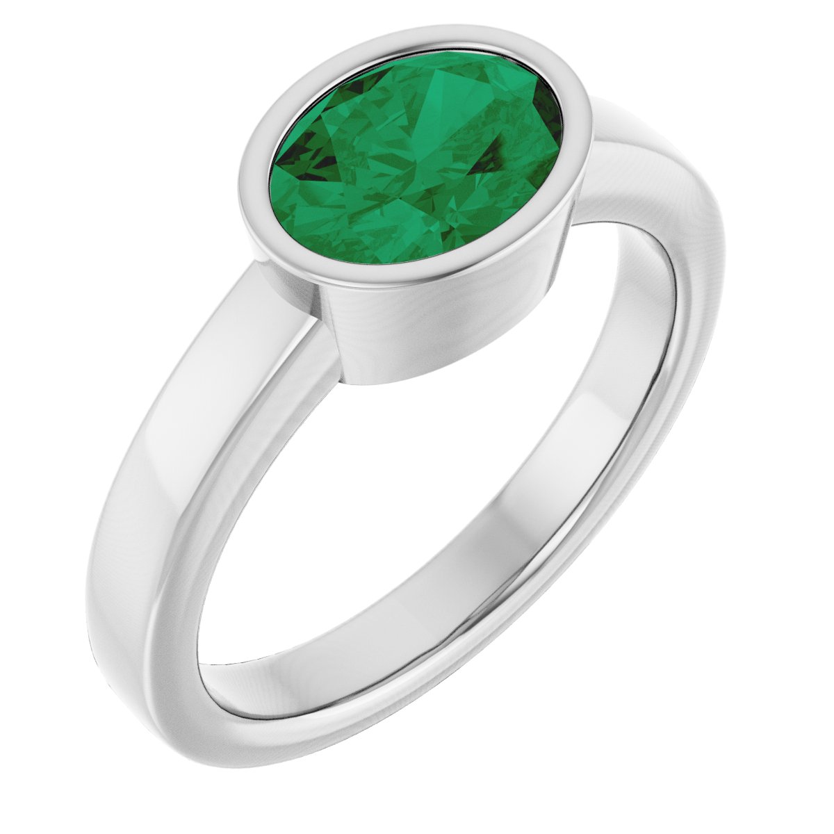 Bezel-Set Solitaire Ring