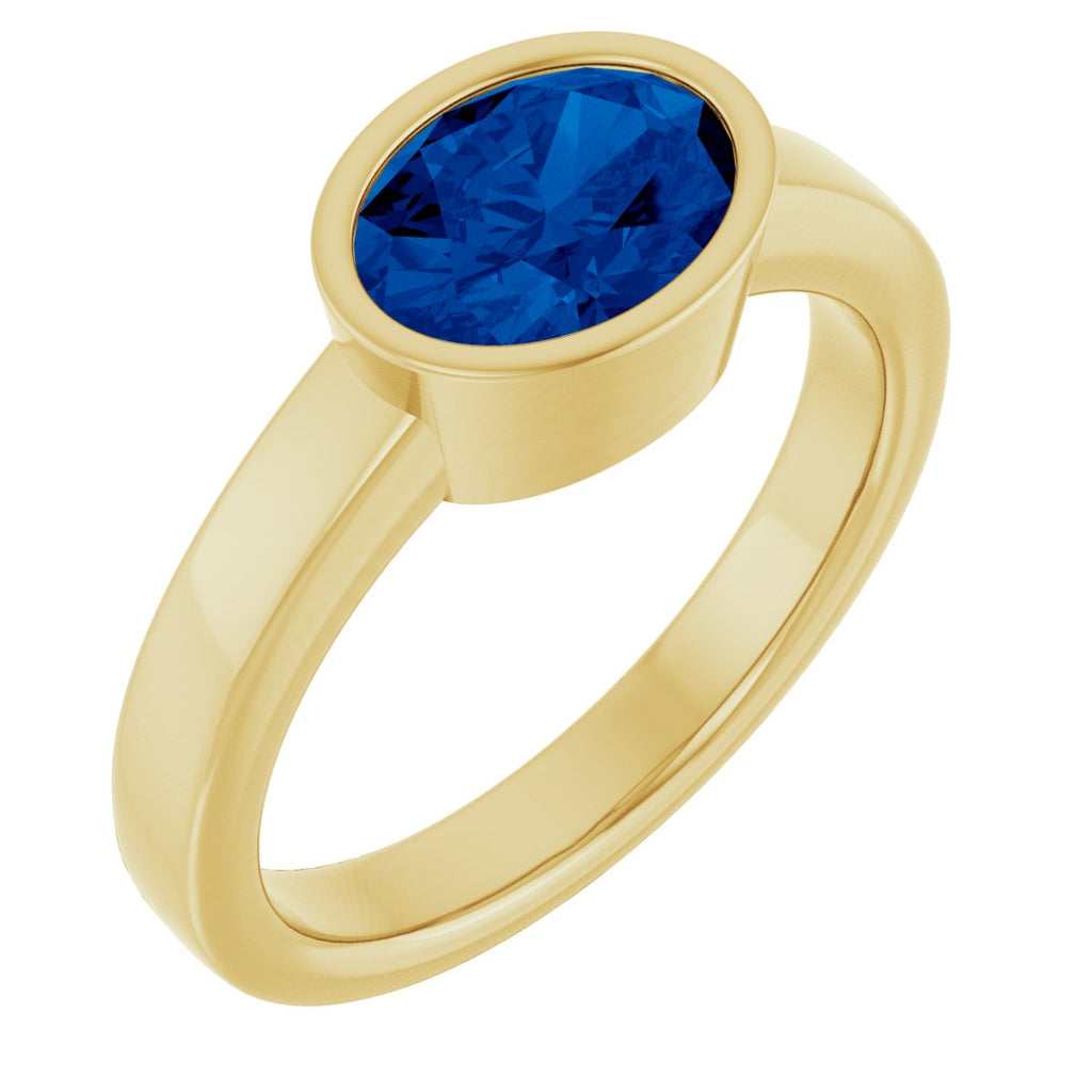 Bezel-Set Solitaire Ring