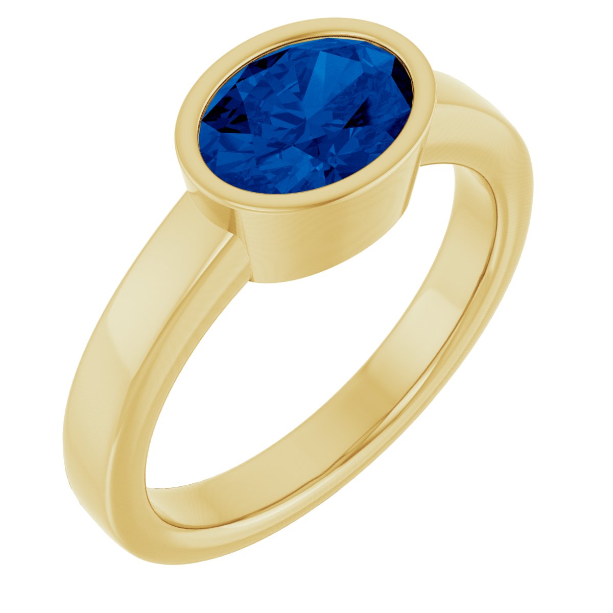 Bezel-Set Solitaire Ring