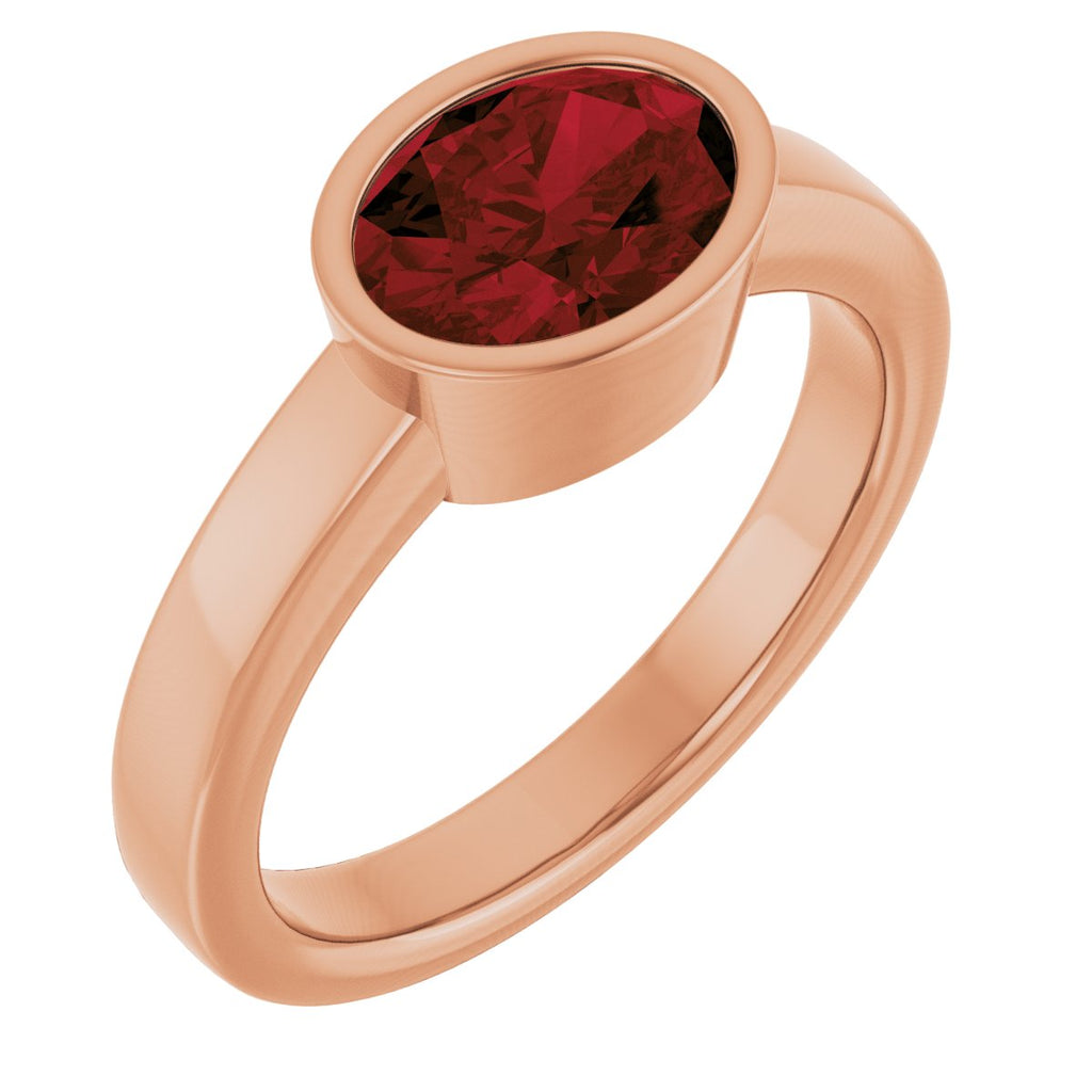 Bezel-Set Solitaire Ring
