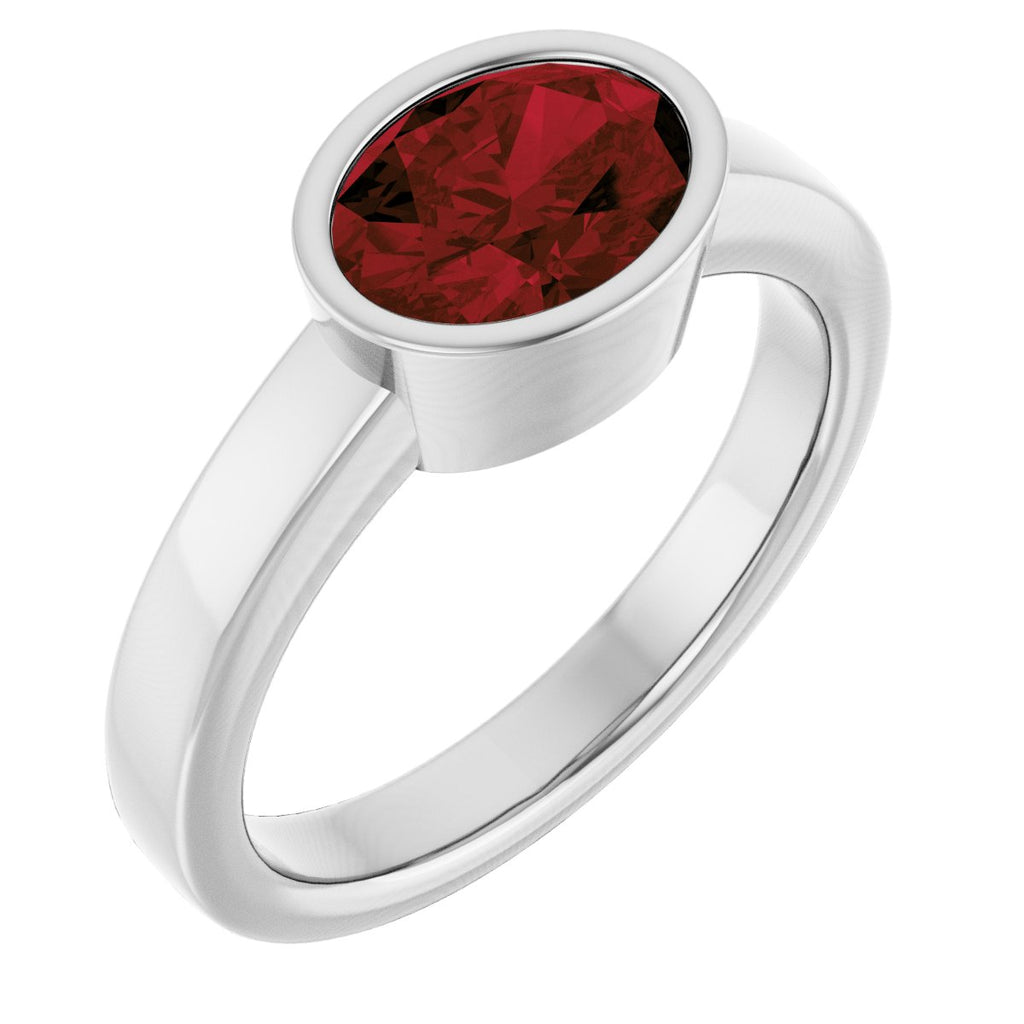 Bezel-Set Solitaire Ring