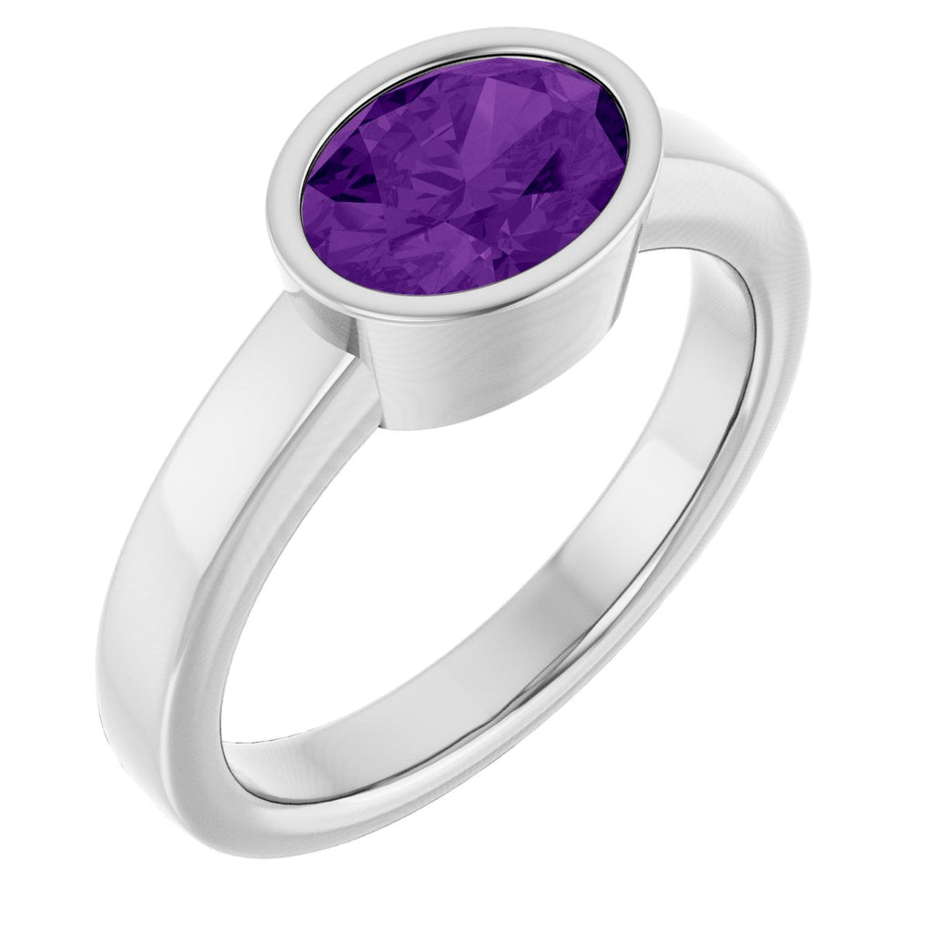Bezel-Set Solitaire Ring