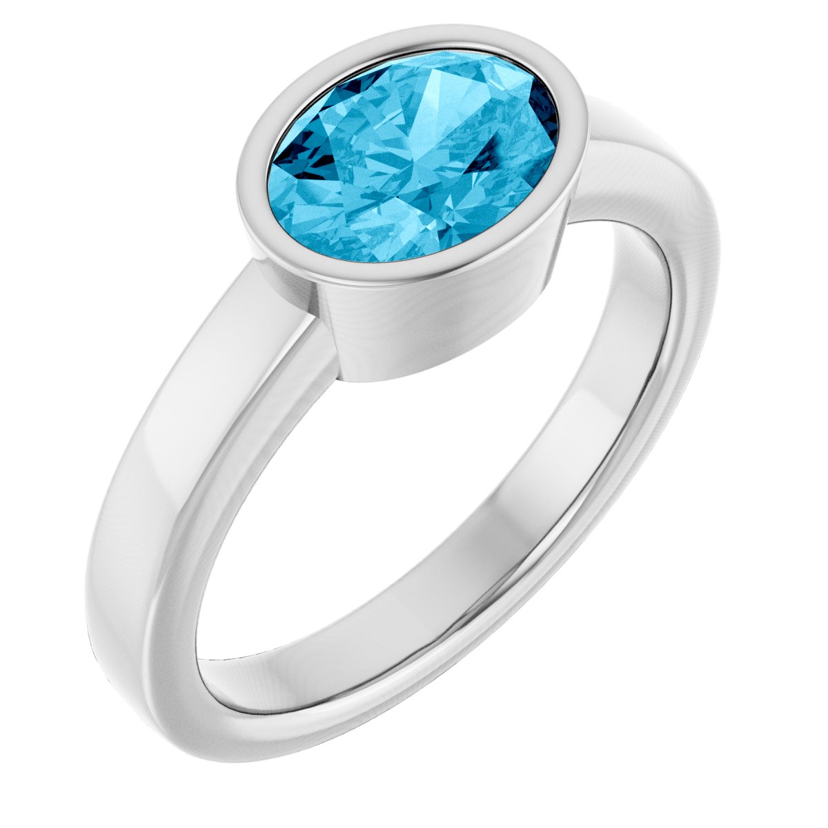 Bezel-Set Solitaire Ring