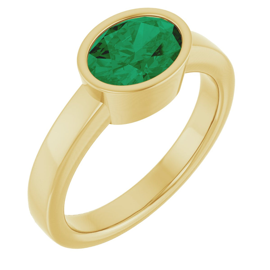 Bezel-Set Solitaire Ring