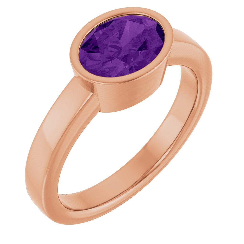 Bezel-Set Solitaire Ring