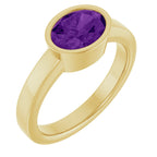 Bezel-Set Solitaire Ring