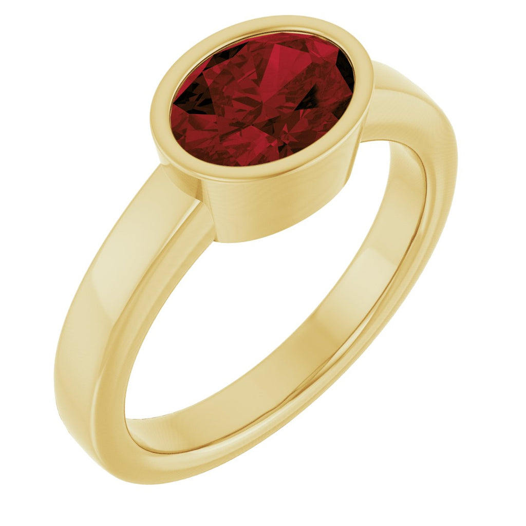 Bezel-Set Solitaire Ring