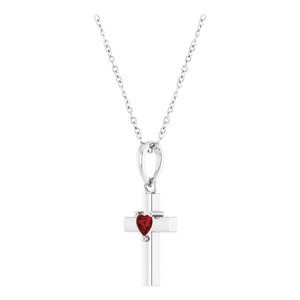 Heart Cross Necklace or Pendant