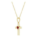 Heart Cross Necklace or Pendant