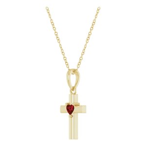 Heart Cross Necklace or Pendant