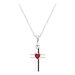 Heart Cross Necklace or Pendant