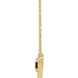 French-Set Solitaire Necklace