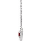 French-Set Solitaire Necklace