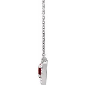 French-Set Solitaire Necklace