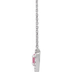 French-Set Solitaire Necklace