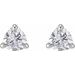 Trillion 3-Prong Claw Earrings