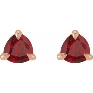 Trillion 3-Prong Claw Earrings