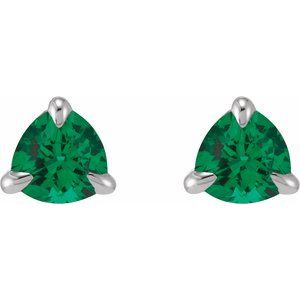 Trillion 3-Prong Claw Earrings