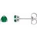 Trillion 3-Prong Claw Earrings