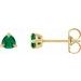 Trillion 3-Prong Claw Earrings