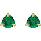 Trillion 3-Prong Claw Earrings