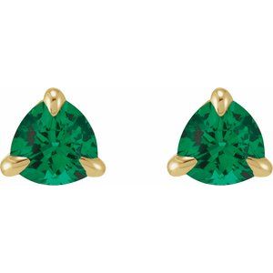 Trillion 3-Prong Claw Earrings