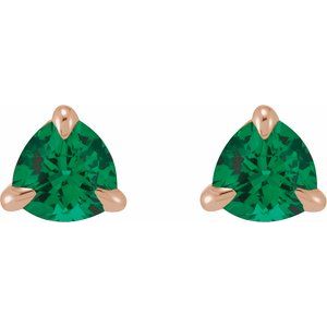 Trillion 3-Prong Claw Earrings