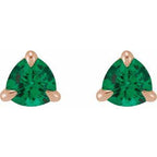 Trillion 3-Prong Claw Earrings