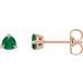 Trillion 3-Prong Claw Earrings