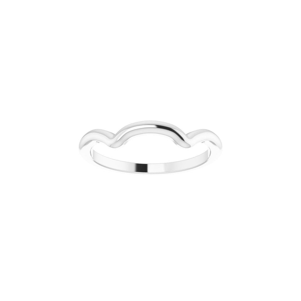 Square V-Prong Side-Stone Peg Shank or Band