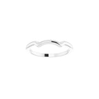 Square V-Prong Side-Stone Peg Shank or Band