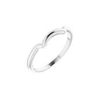 Square V-Prong Side-Stone Peg Shank or Band