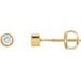 Round Micro Bezel-Set Stud Earrings